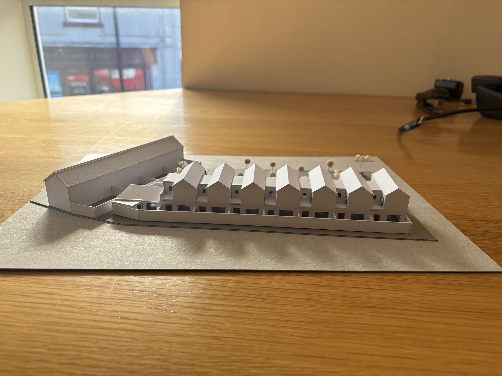 Architectural scale model of a housing scheme